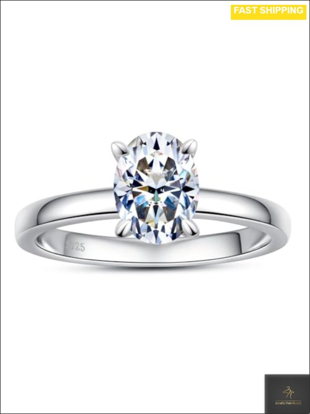 Moissanite Engagement Ring 1CT Oval Cut 925 Sterling Silver Infinity Twisted